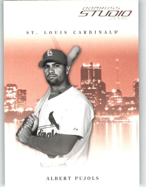 2005 Studio 258 Albert Pujols St Louis Cardinals Baseball Cards