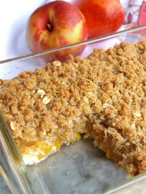 It's not bready or cakey at all. Homemade Peach Cobbler Crisp - SewLicious Home Decor
