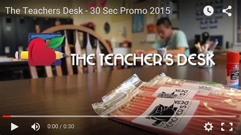 The Teachers Desk 30 Sec Promo 2015 Youtube