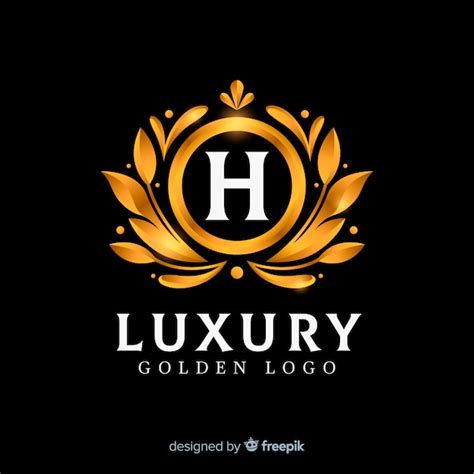 Golden Elegant Logo Flat Style Free Vector