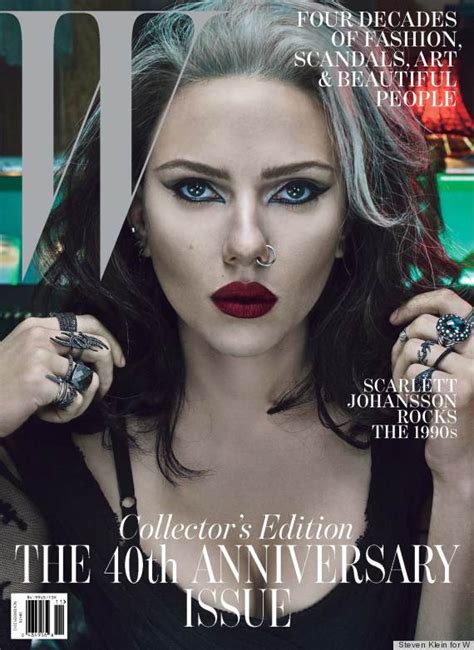 W Gives Scarlett Johansson A Cruella De Vil Makeover Photos Huffpost
