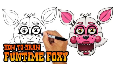 How To Draw Funtime Foxy Easy Drawings Dibujos Faciles Dessins