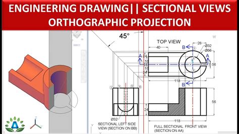 Sectional View In Engineering Drawing Youtube