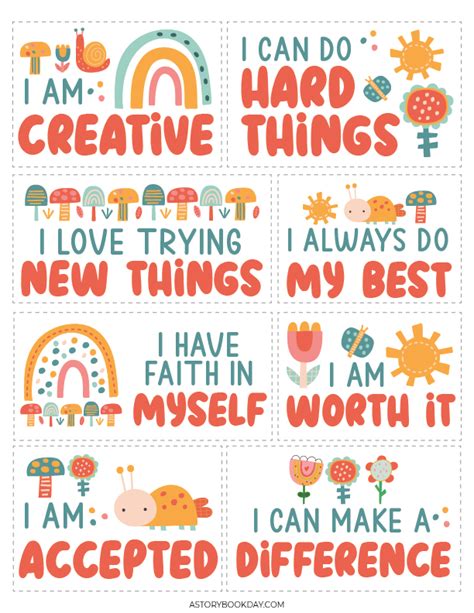 Free Positive Affirmation Cards For Kids Help Build Their Self Esteem