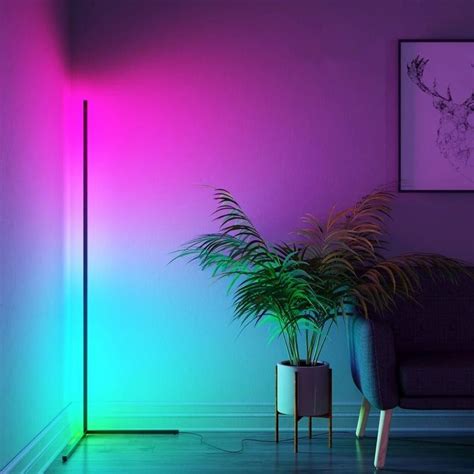 Lights And Lighting Rgb Color Changing Floor Lamp Modern Led Corner