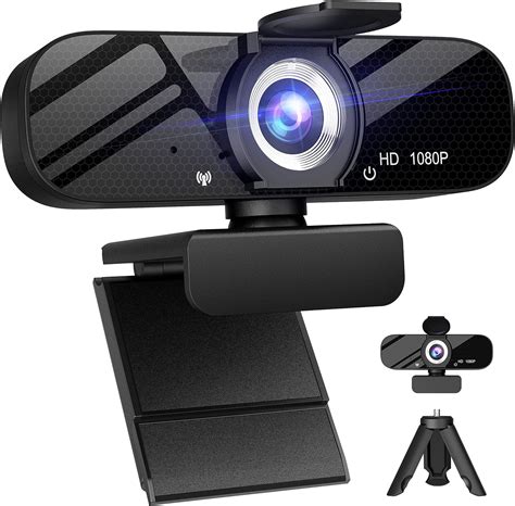 Webcam With Microphone For Desktop P Hd Usb Computer Cameras With Tripod Flexible Rotable