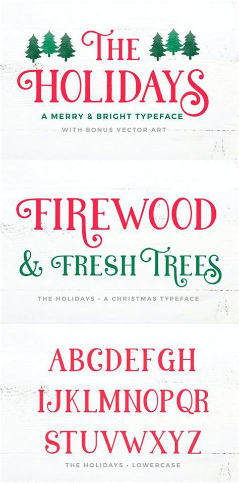 The Holidays A Christmas Typeface Typeface Christmas Typography
