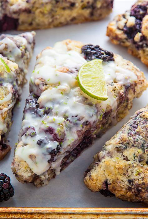 Blackberry Lime Scones Baker By Nature