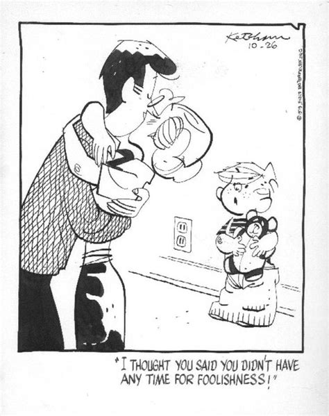 Dennis The Menace Kiss Dennis The Menace Daily 1026 1979 Dennis Dad And Mom Kiss By