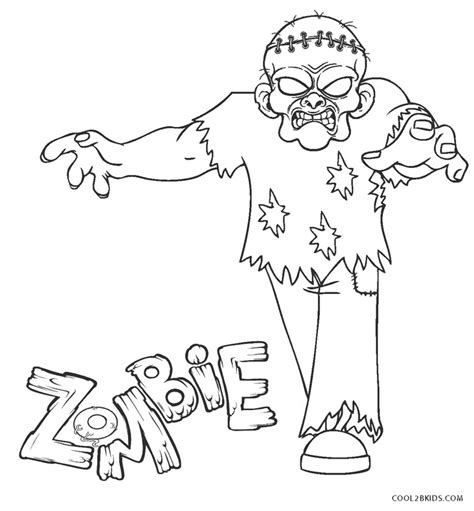 Free Printable Zombie Coloring Pages For Kids