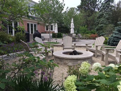 Paver Patio And Sunken Fire Pit Northfield Il Outdoor Kitchens