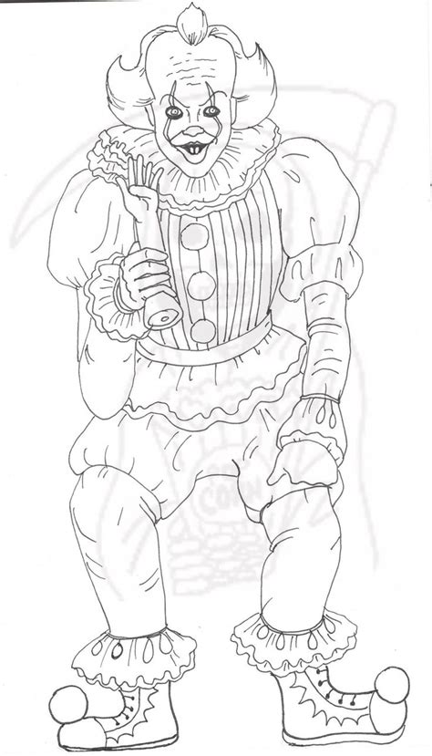 Large selection of coloring pages in the category fantasy & horror. Pennywise Coloring Page It Creepy Clown | Etsy in 2020 ...