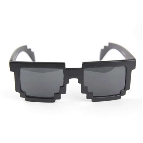 Unisex Retro Style Trendy Pixel 8 Bit Glasses Pixelated Style Square Sunglasses Ebay