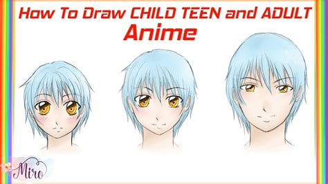 How To Draw Child Teen And Adult Anime Step By Step Youtube
