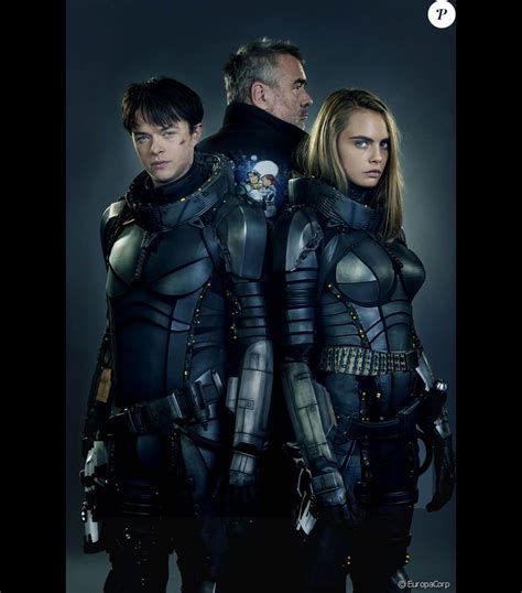 Valerian and the city of a thousand planets. Luc Besson avec les deux acteurs de Valérian et la Cité des milles planètes - Purepeople