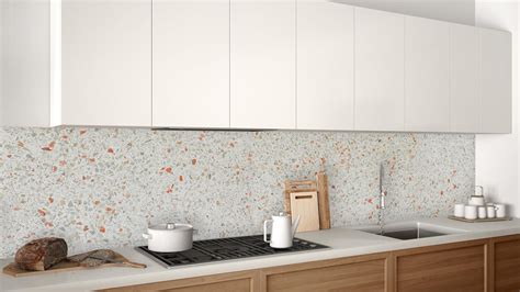 Our collection offers a wide variety of bold styles to suit a range of schemes and spaces. Terrazo Orange in 2020 | Kitchen splashback, Terrazzo, Kitchen