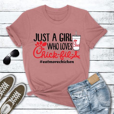 Just A Girl Who Loves Chick Fil A Shirt Just A Girl Shirt Etsy