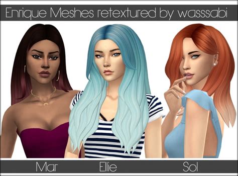 Enriques Hairs Maxis Match Retextures At Wasssabi Sims