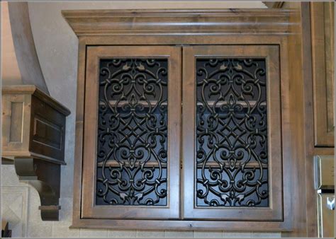 How to insert copper wire mesh in a cabinet door. Door Insert & Stained Glass Door Inserts And Wrought Iron ...