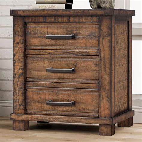 Wulawindy Rustic Reclaimed Solid Wood Framhouse 3 Pieces Storage Queen