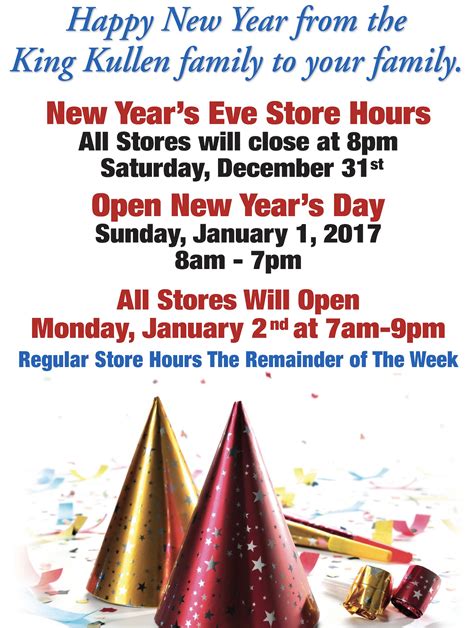 New Years Store Hours King Kullen