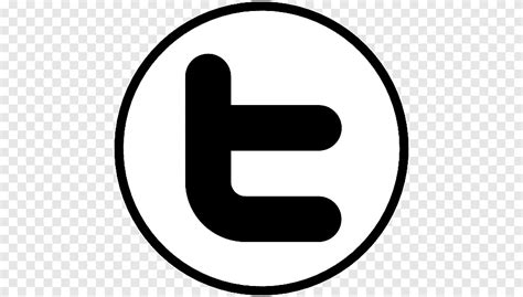 Circle Twitter Black And White Logo Twitter Logo In Circular Black