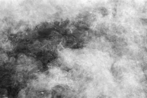 Abstract White Smoke On Black Backgroundwhite Smoke Cloud Stock Photo