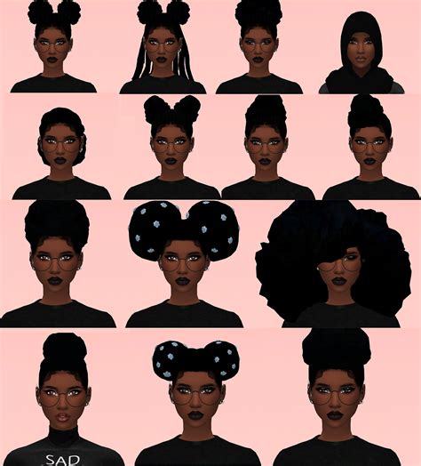 Curly Afro Hair Sims Cc