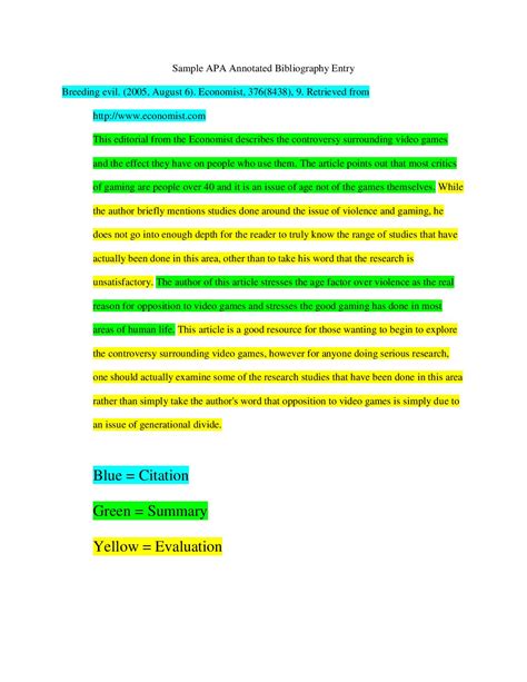 9 Annotated Bibliography Apa Template Million Template Ideas