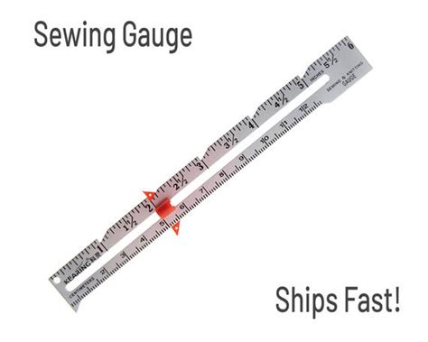 Aluminum Sewing Gauge Sewing Ruler Knitting Gauge Quilting Etsy