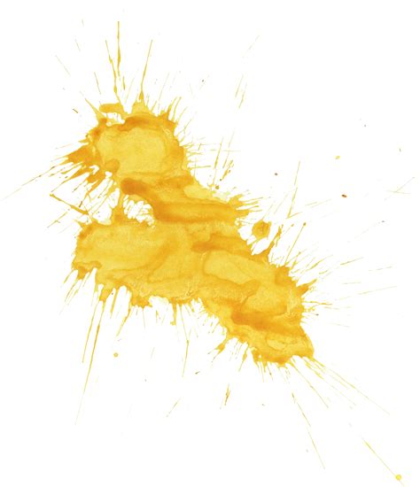 Transparent yellow water splash png - hacrf