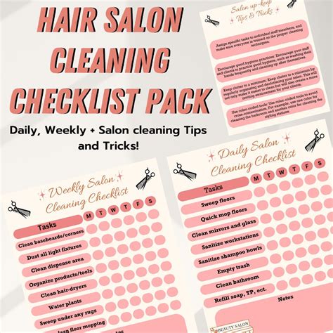 Hair Salon Cleaning Checklist Daily Weekly Tips And Tricks For
