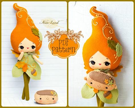 Pdf Autumn Fairy Doll Plush Doll Pattern Softie Pattern Etsy