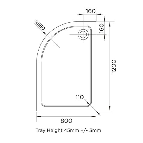 Grade A1 1200x800 Lh Offeset Quad Stone Resin Shower Tray Pearl