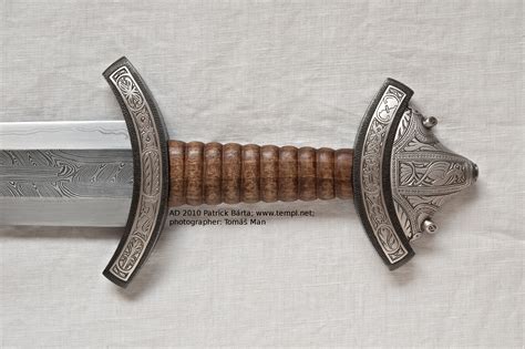 Saxon Sword Hilt Iron Decorated With Engraved Silver Inlay 10th