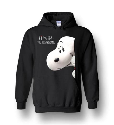 Snoopy Hi Mom You Are Awesome Heavy Blend Hoodie