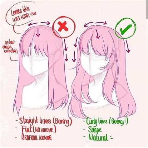 Art Tutorials And References On Instagram “how To Draw Hair Tips