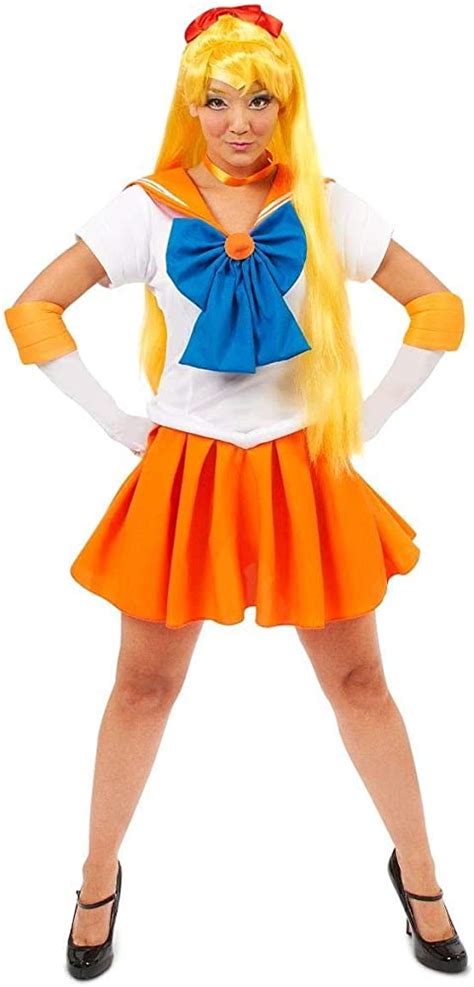 Sailor Moon Sailor Venus Halloween Cosplay Costume Aino Minako Cosplay Wig Halloween