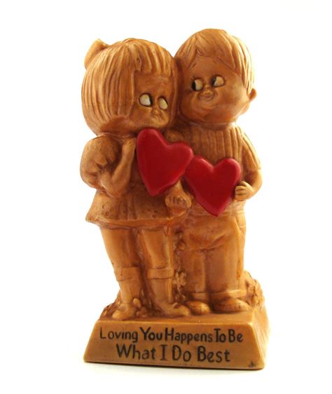 vintage 1970s figurine russ and wallace berrie loving you etsy