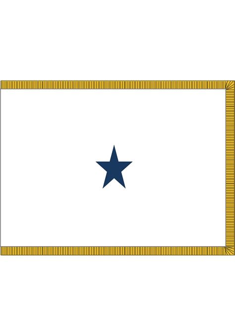 3 X 4 Ft Navy 1 Star Admiral Flag Flags With Gold Fringe Military Flags