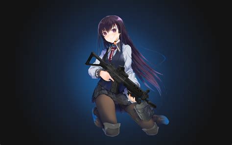 Wallpaper Id 685123 Anime Weapon Girls With Guns 1080p Anime Girls Rifles Original