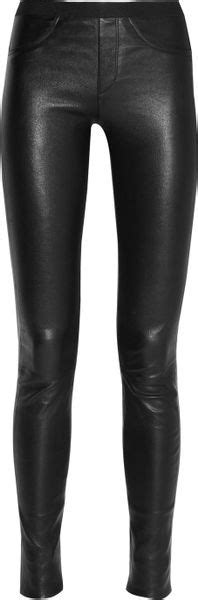 Helmut Lang Stretch Leather Skinny Pants In Black Lyst