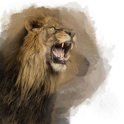 The Beautiful Roaring Lion Digital Art By Mia Stedt