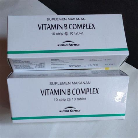 Jual Vitamin B Complex Kemasan Box Isi 100 Tablet Kimia Farma Indonesiashopee Indonesia