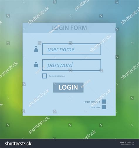Vector Login Form Template Modern Neutral Royalty Free Stock Vector