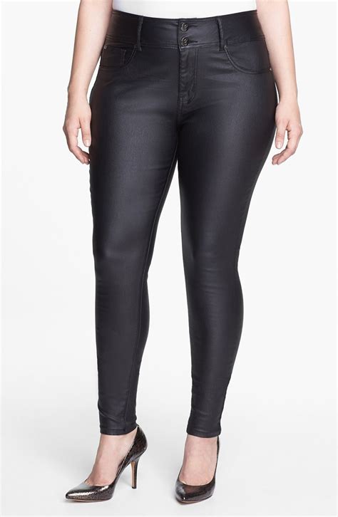 City Chic Coated Stretch Jeans Plus Size Nordstrom