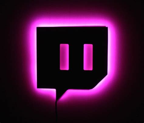 Twitch Night Lights Twitch Logo Sign Twitch Streamer T Led Lamp Обои