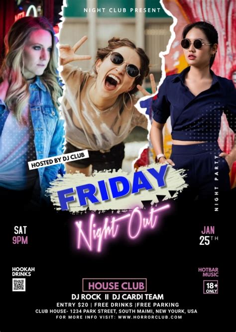 Friday Night Party Template Postermywall