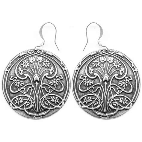 Oberon Design Britannia Metal Jewelry Earrings Pond Lily
