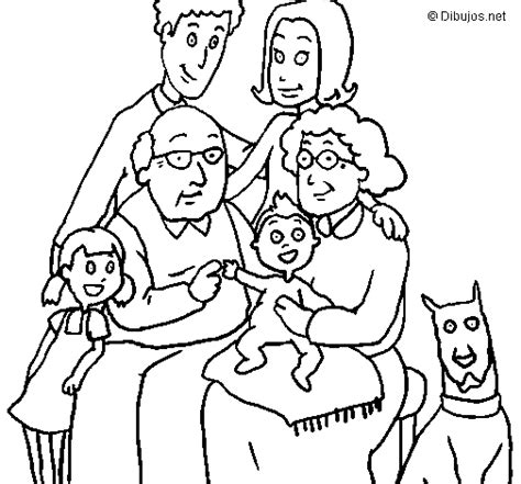 Si está buscando imágenes sobre dibujos animados de una familia para colorear, está en el lugar correcto. Dibujo de Familia para Colorear - Dibujos.net